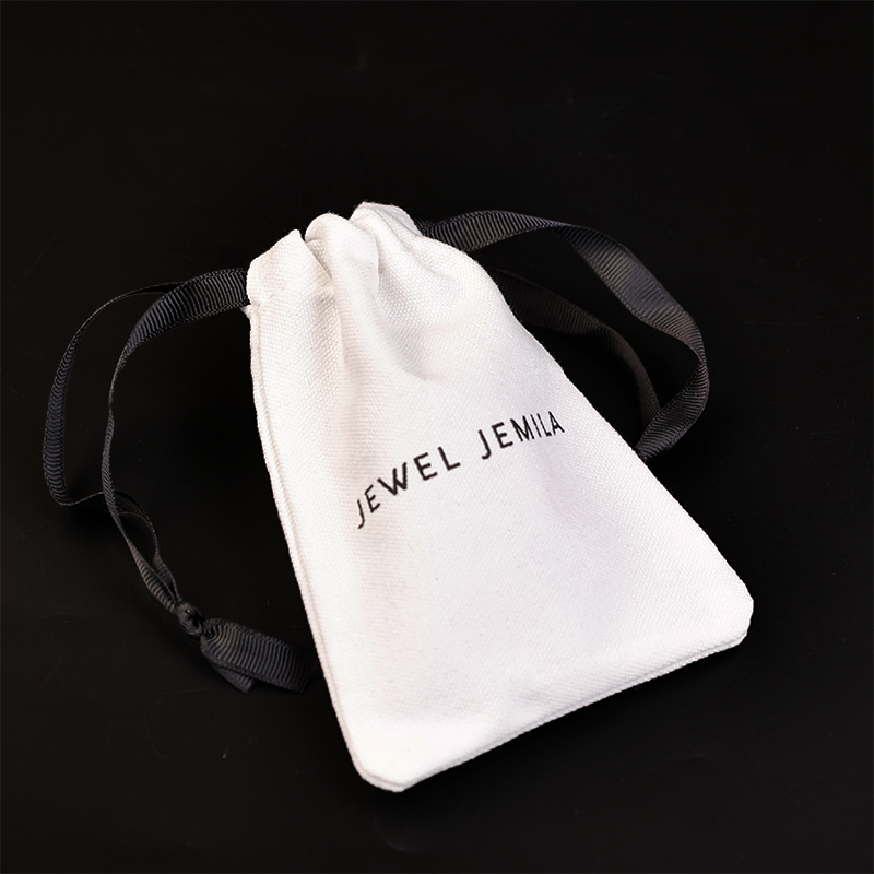 Small size white non-woven drawstring bag