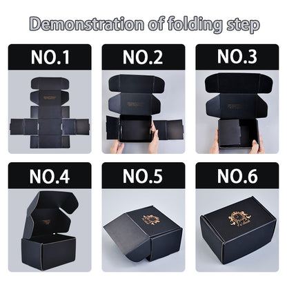 Black gold foil small airplane box