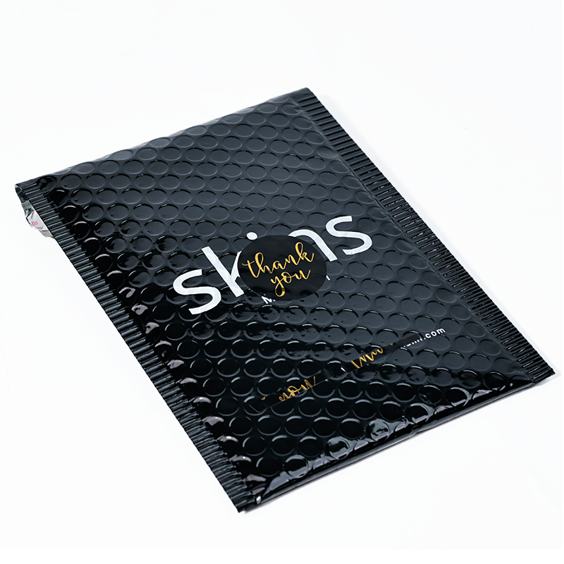 Black glossy film bubble bag