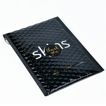 Black glossy film bubble bag