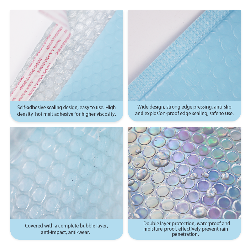 Blue co-extrusion film express bubble bag