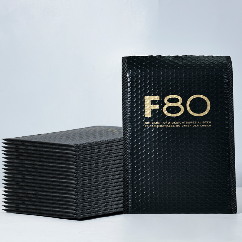 Black pattern hot stamping co-extrusion film express bubble bag