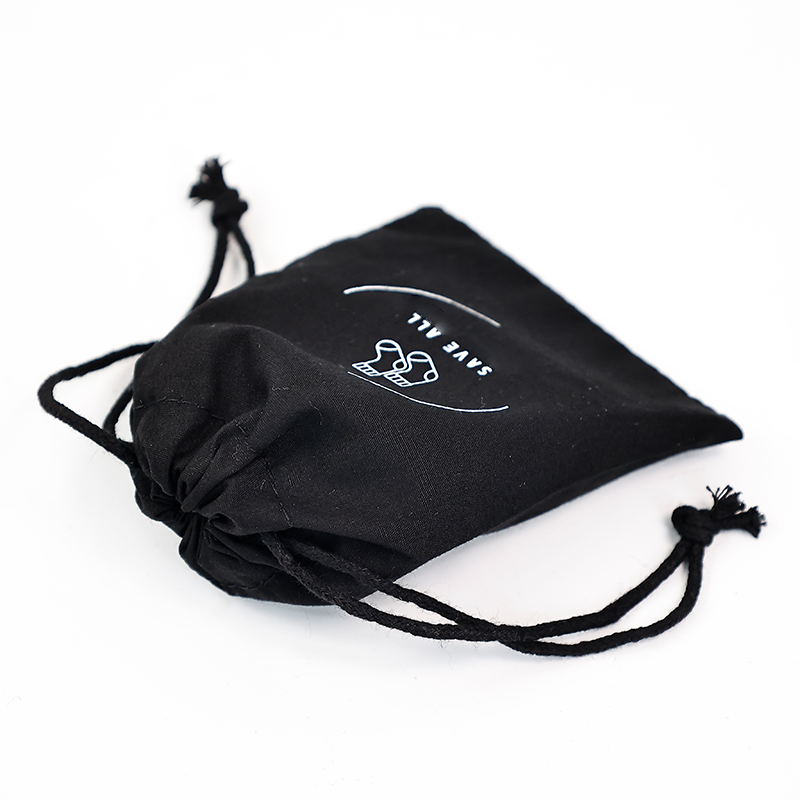 Small size black drawstring bag
