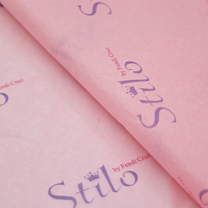 Pink wrapping paper pattern purple printing
