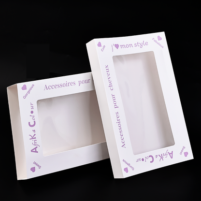 White cardboard pattern hot silver packaging box