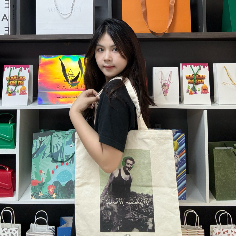 Off-white long crossbody canvas bag
