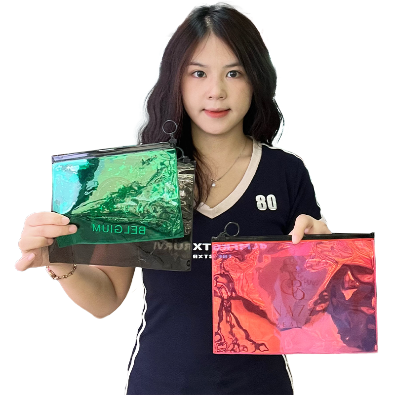 PVC zipper bag in various colors and sizes