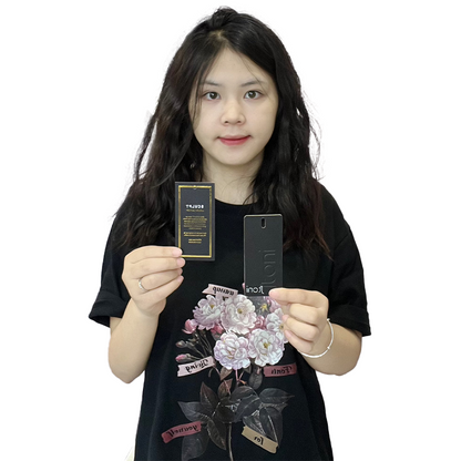 Hot stamping and embossing hangtag