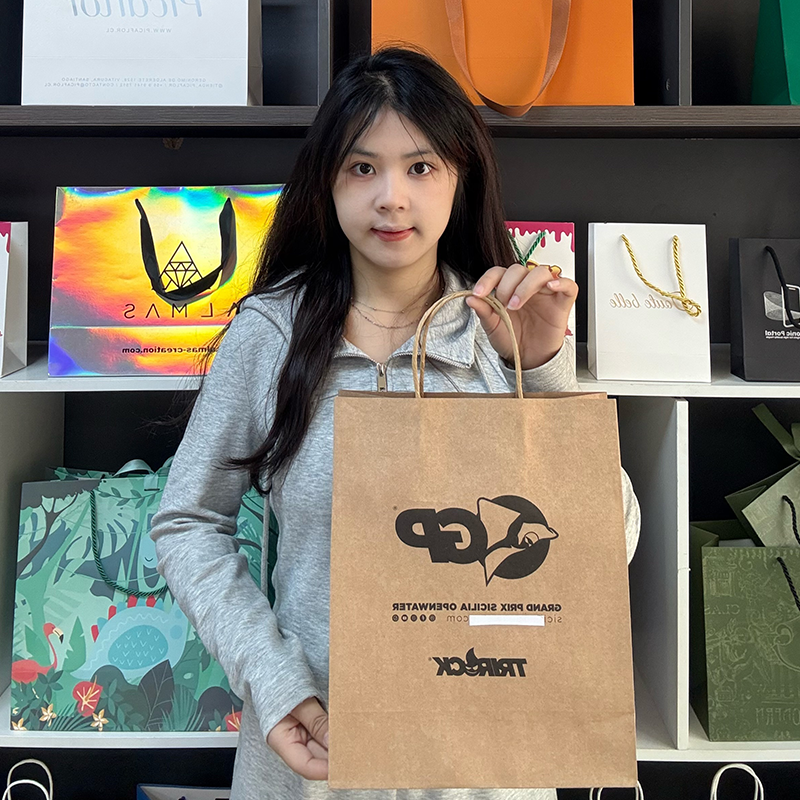 Kraft paper handbag