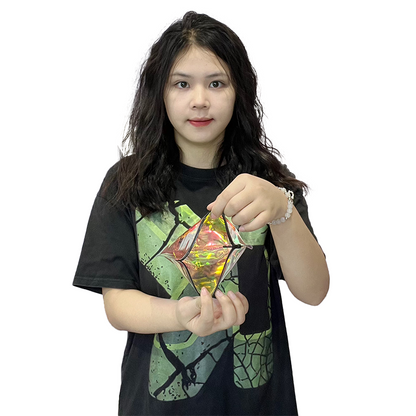 Large size square laser zipper bag