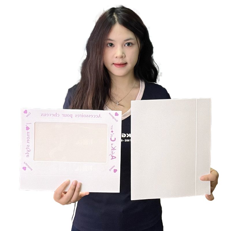 White cardboard pattern hot silver packaging box