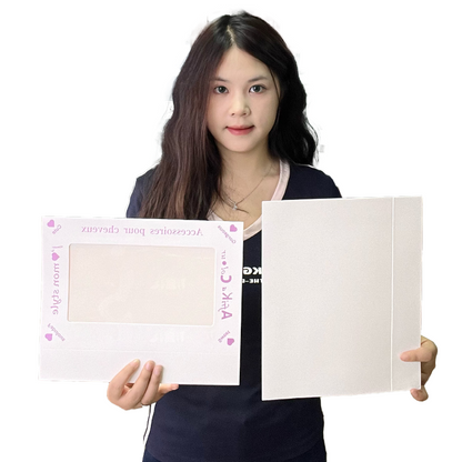 White cardboard pattern hot silver packaging box