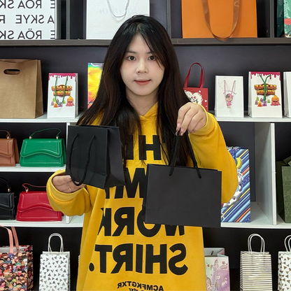Black plain paper bag