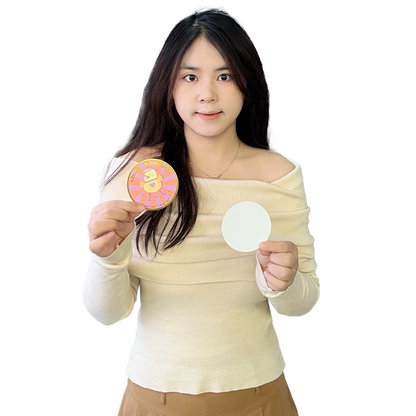 Round full-page printing gold stamping card