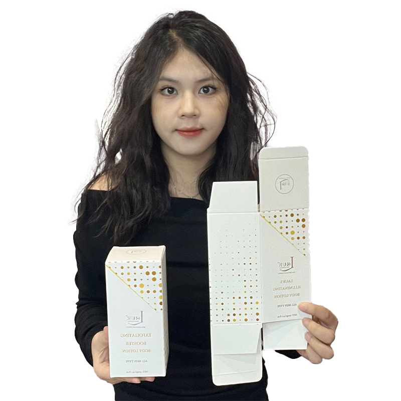 White cardboard pattern hot silver packaging box