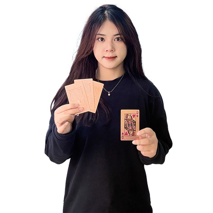 Rose gold full version fine glitter poker cards