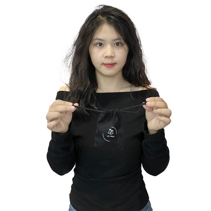 Small size black drawstring bag