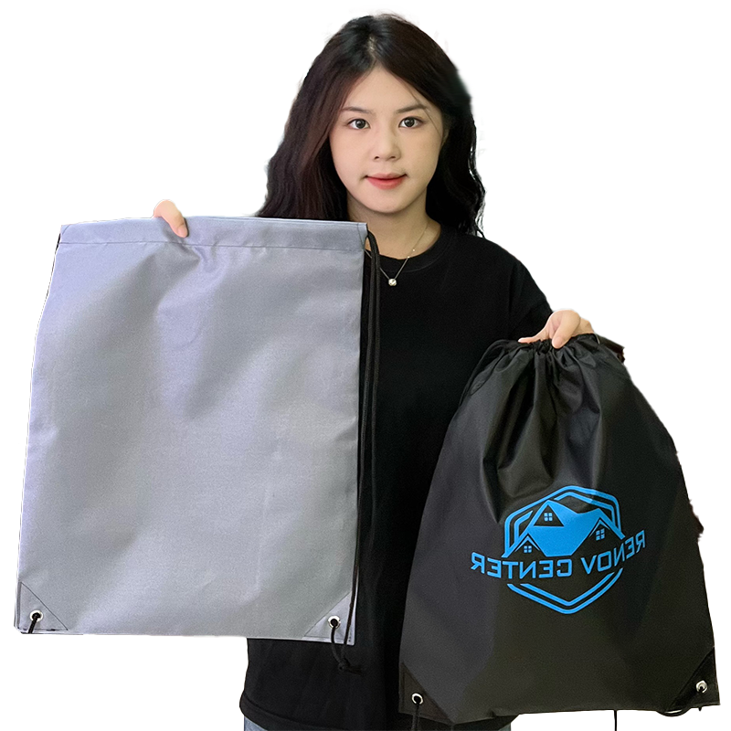 Polyester backpack drawstring bag in multiple colors