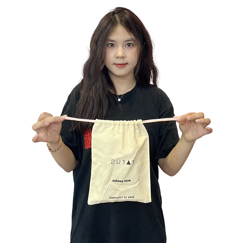 Linen drawstring bag in various sizes
