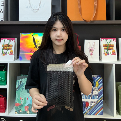 Black glossy film bubble bag