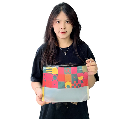 Full color printing transparent frosted skylight PVC zipper bag