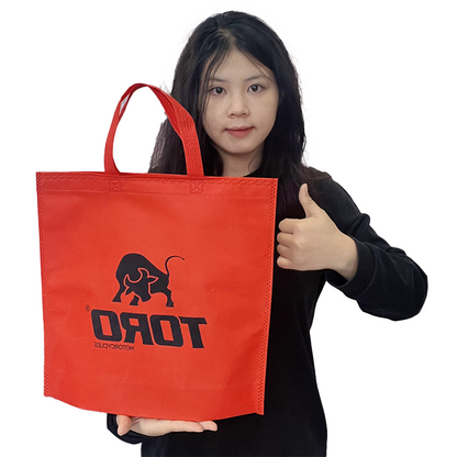 Red bottom non-woven bag