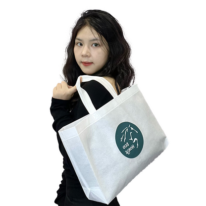 White non-woven tote bag
