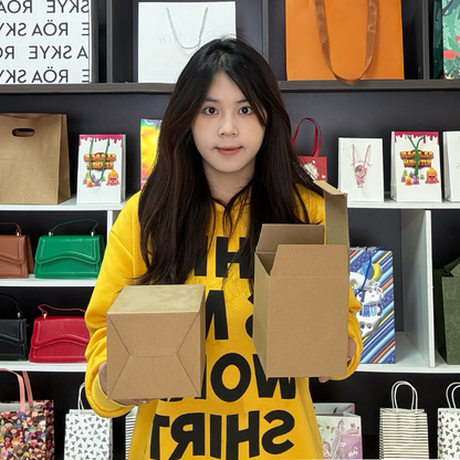 Square multi-lock kraft paper box