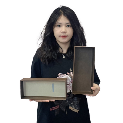 Kraft paper bag and lid box combination set
