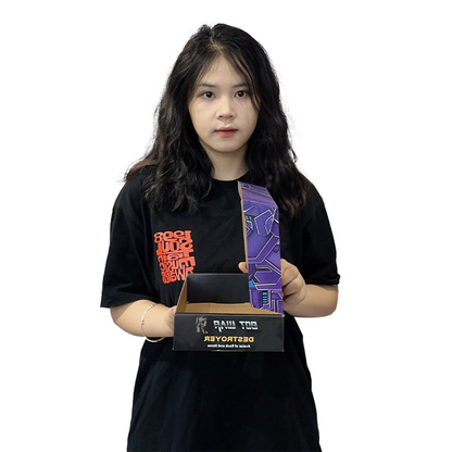 Dark purple building block flip cover packaging box