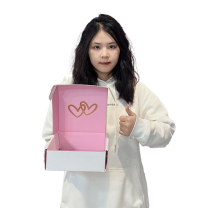 White gold foil airplane box