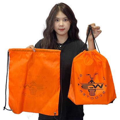 Orange Backpack Drawstring Pocket