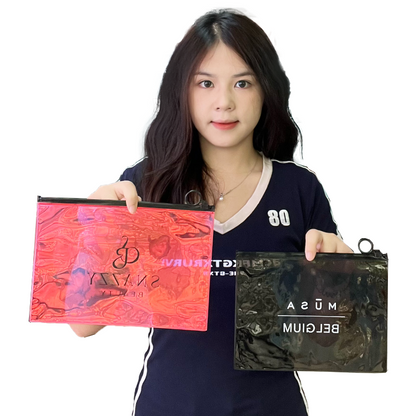 PVC zipper bag in various colors and sizes