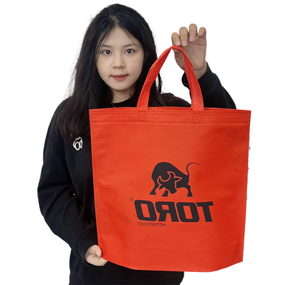 Red bottom non-woven bag
