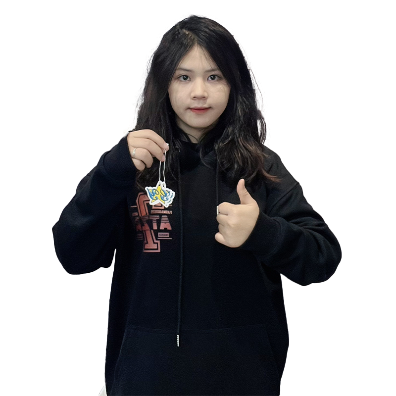 Five-pointed star shaped full-print hangtag