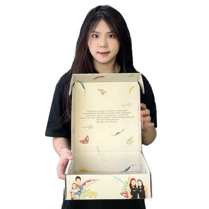 Full pattern printed corrugated airplane box