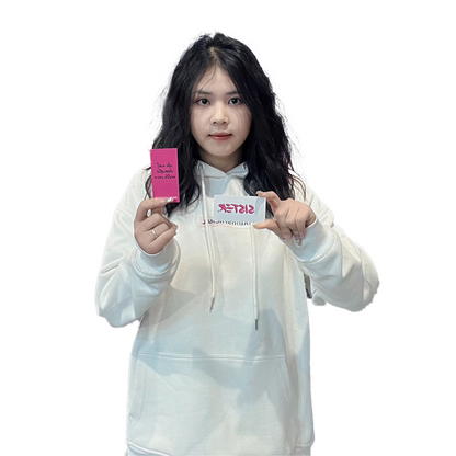 Pink double-sided pattern printing tag