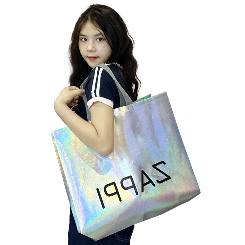 Large size laser non-woven tote bag