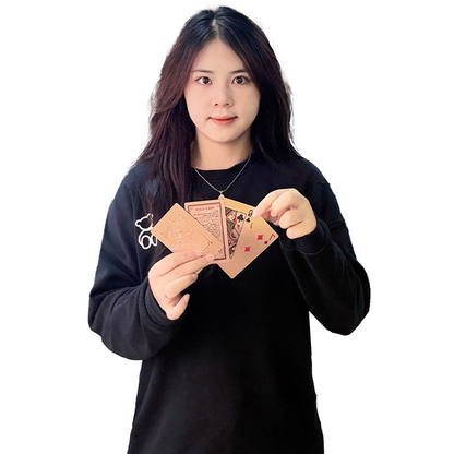 Rose gold full version fine glitter poker cards