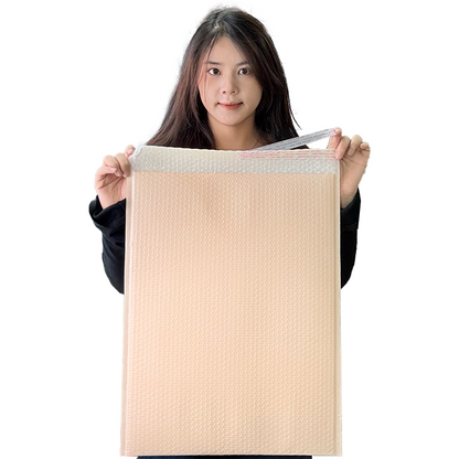 Flesh pink multi-size self-adhesive bubble courier bag