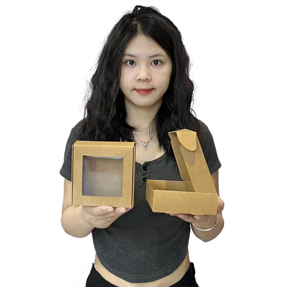Kraft paper transparent skylight design airplane box