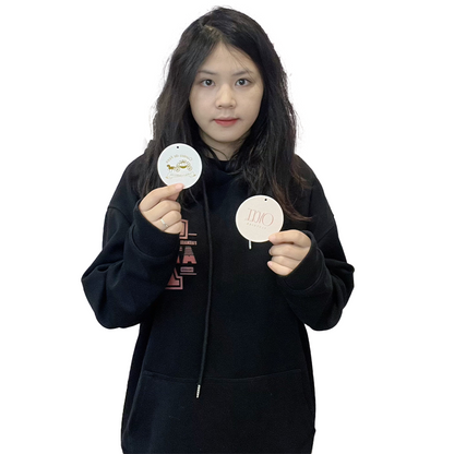 Round pattern gold stamping hangtag