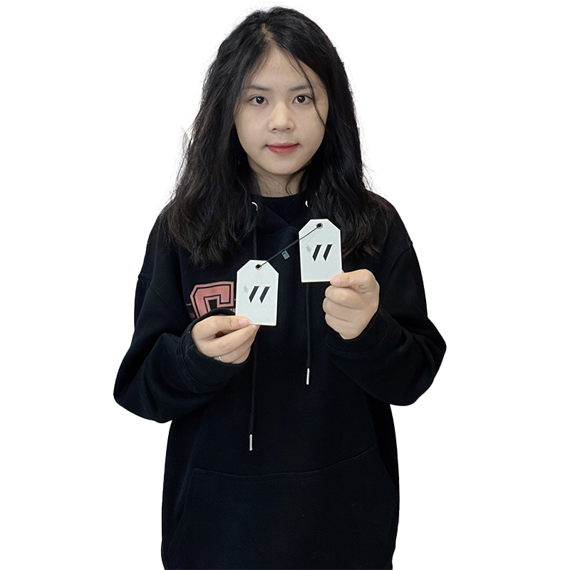 White special-shaped tag