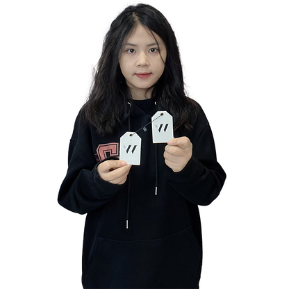 White special-shaped tag