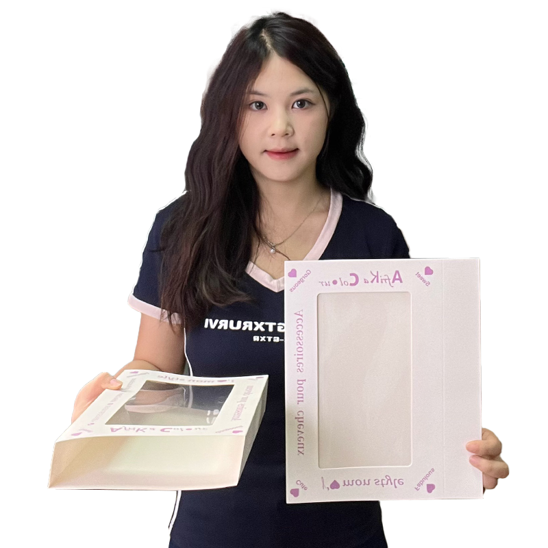 White cardboard pattern hot silver packaging box