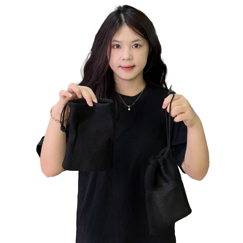Mesh drawstring bag