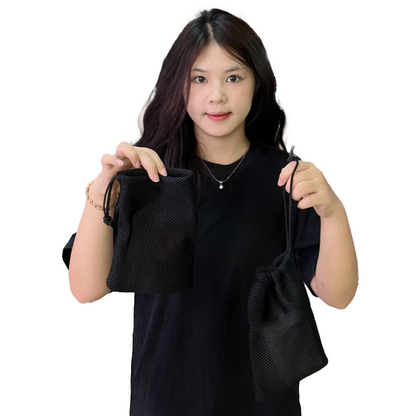 Mesh drawstring bag