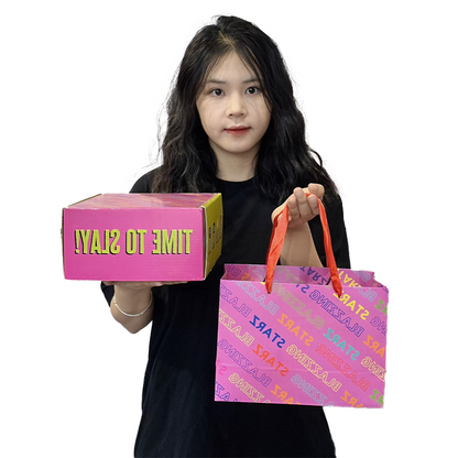 Pink tote bag box set