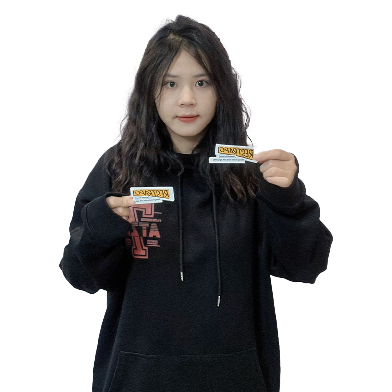 Special-shaped hangtag design double-sided printing