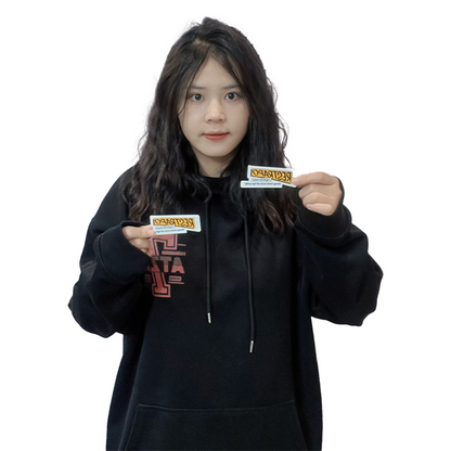 Special-shaped hangtag design double-sided printing